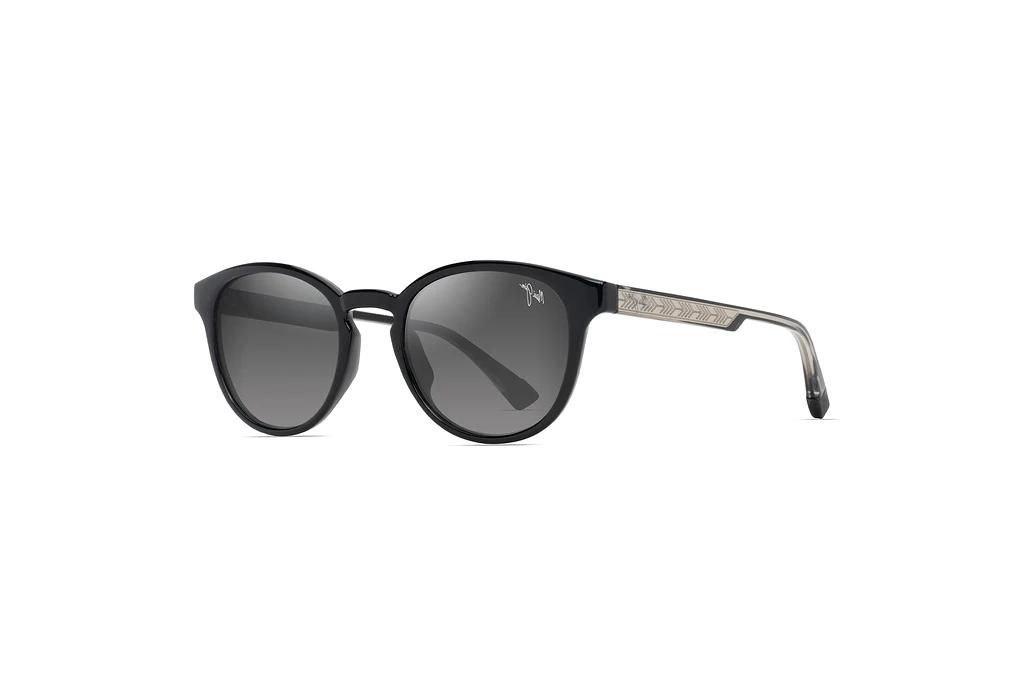 Maui Jim   Hiehie GS636-14 Neutral GreyShiny Black w/Trans Light Grey