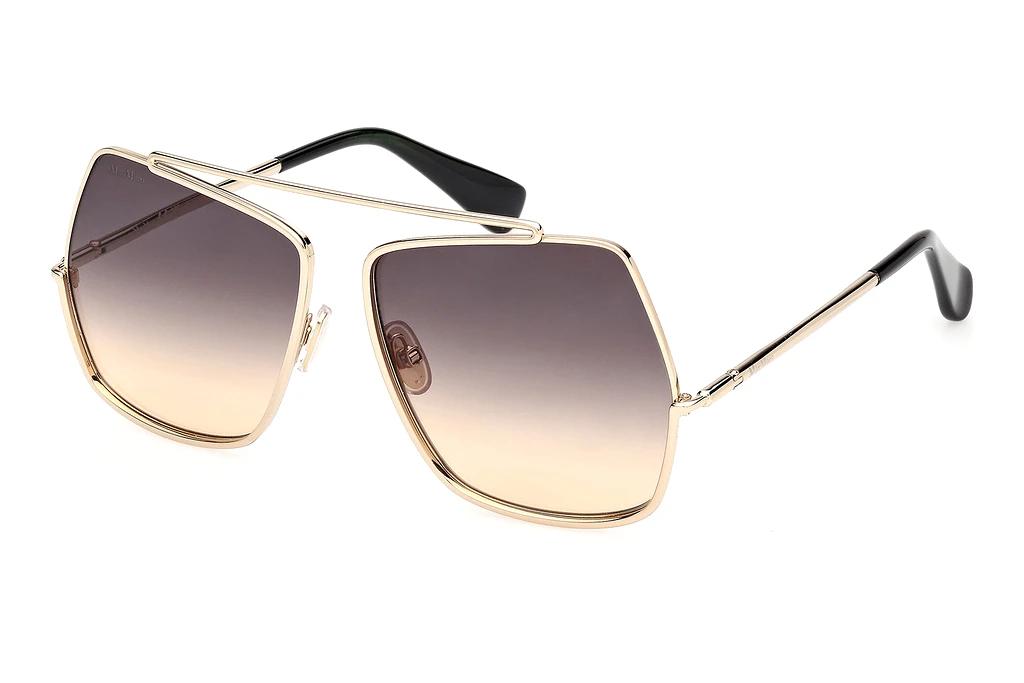 Max Mara   MM0102 32B grau verlaufendGlänzend Blassgold