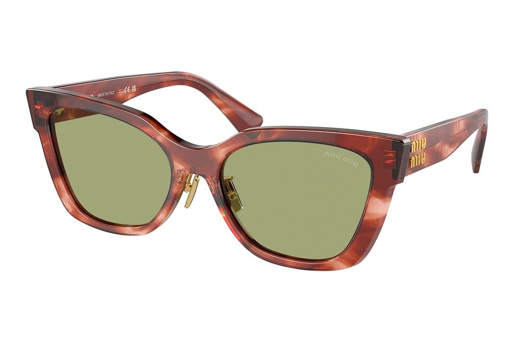 Miu Miu   MU 02ZS 12Q60D Green Mirror Internal SilverStriped Garnet