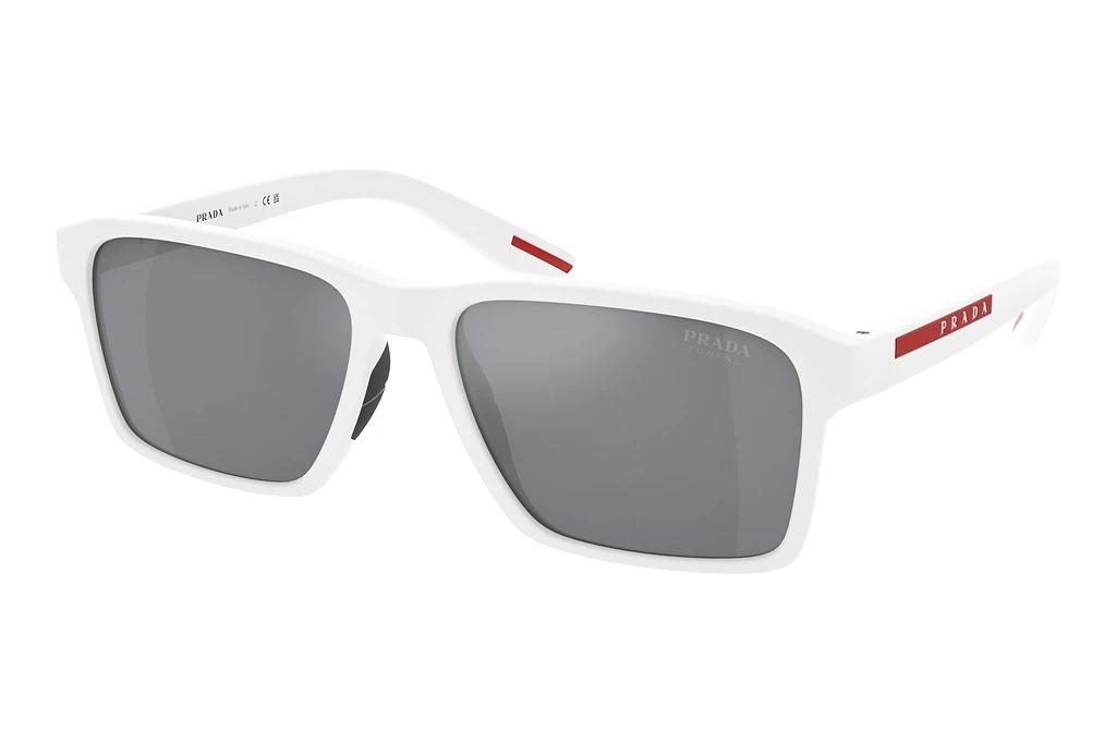 Prada Linea Rossa   PS 05YS TWK40A Light Blue Mirror SilverWhite Rubber