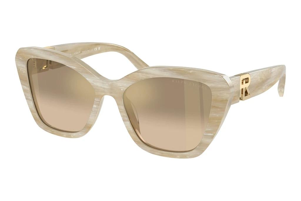 Ralph Lauren   RL8216U 61076Y Brown Gradient Grey Mirror GoldCream Horn