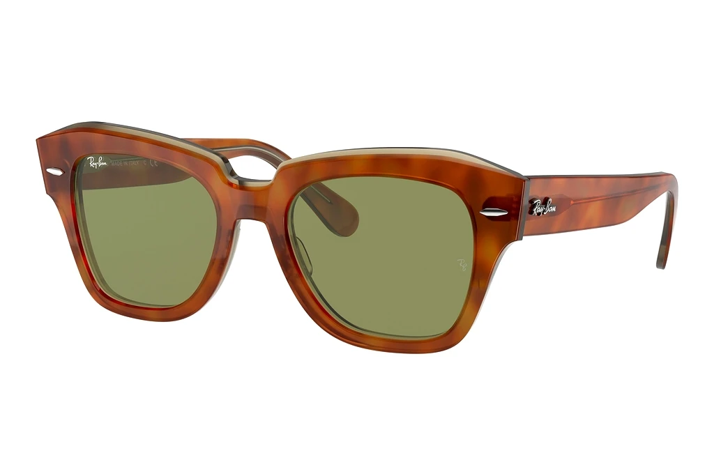 Ray-Ban   RB2186 12934E Bottle GreenHavana On Transparent Beige