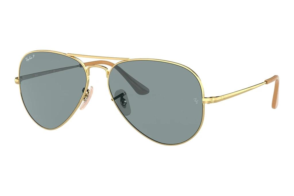 Ray-Ban   RB3689 9064S2 Polarized Light Blue ClassicGold