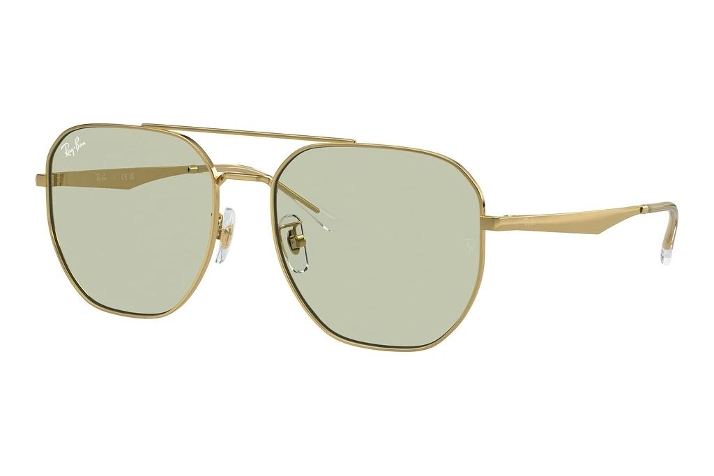 Ray-Ban   RB3724D 001/2 Light GreenArista Gold
