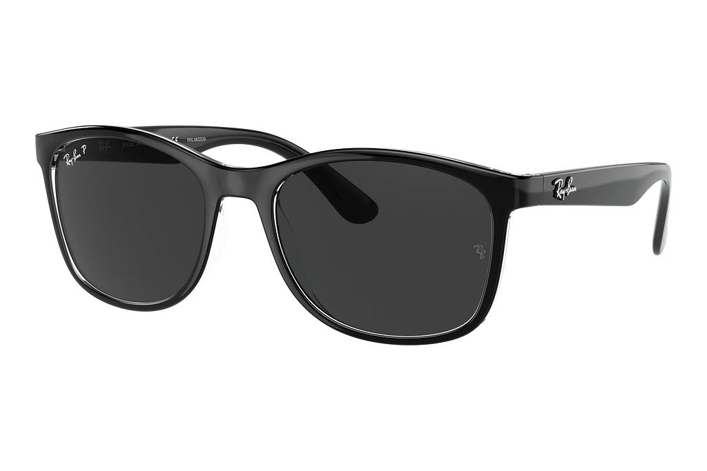 Ray-Ban   RB4374 603948 Polar BlackBlack On Transparent