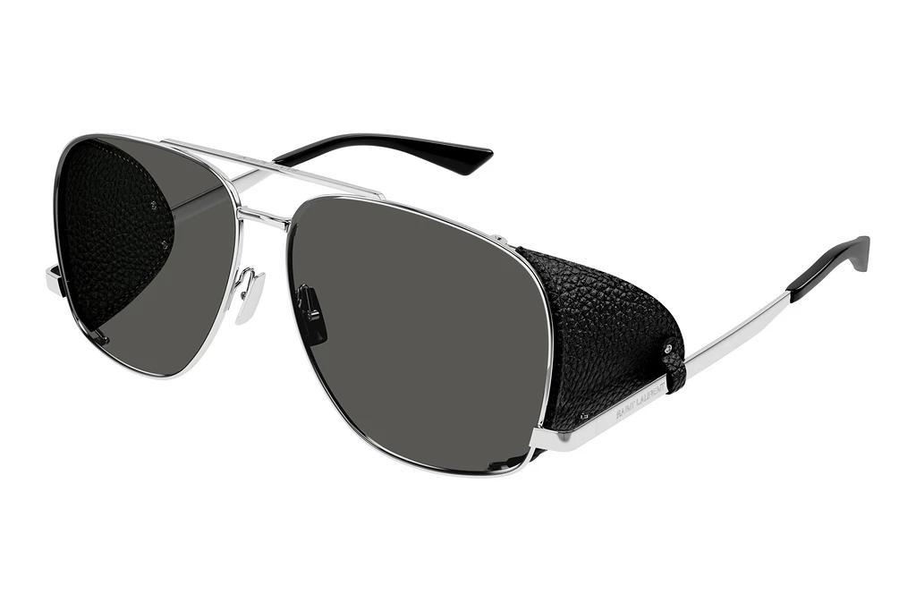 Saint Laurent   SL 653 LEON LEATHER SPOILER 001 SILVER
