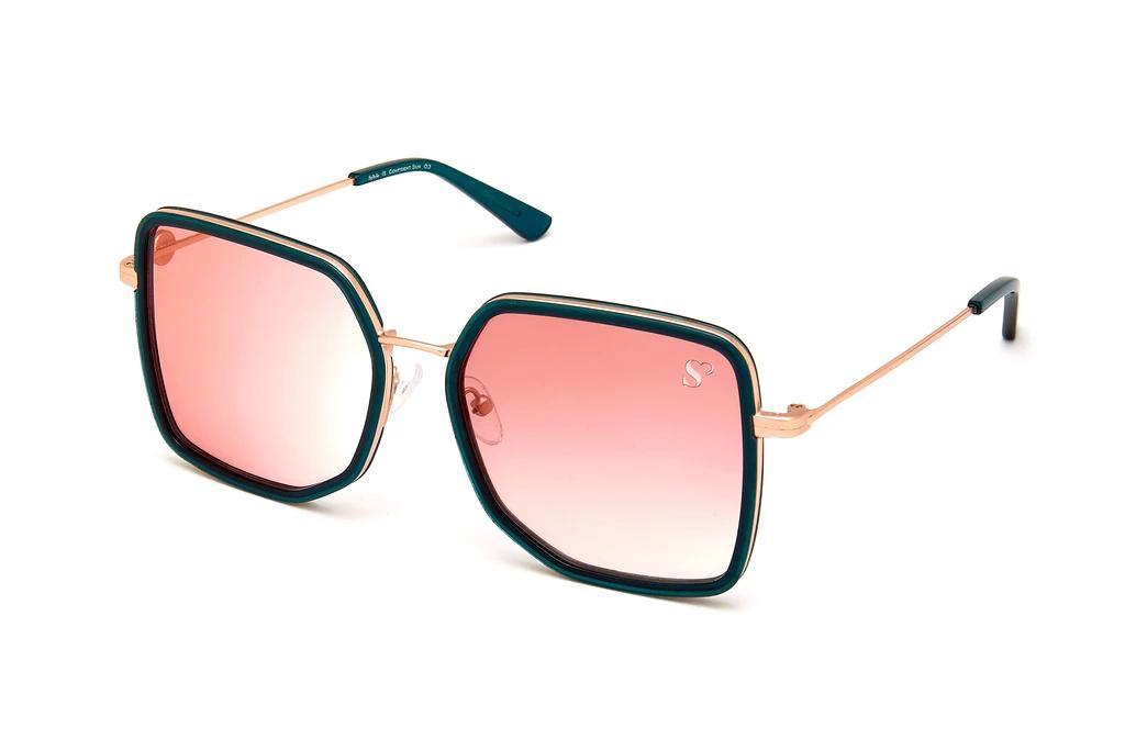 Sylvie Optics   Confident Sun 03 rose grad.mt rose-tourqoise