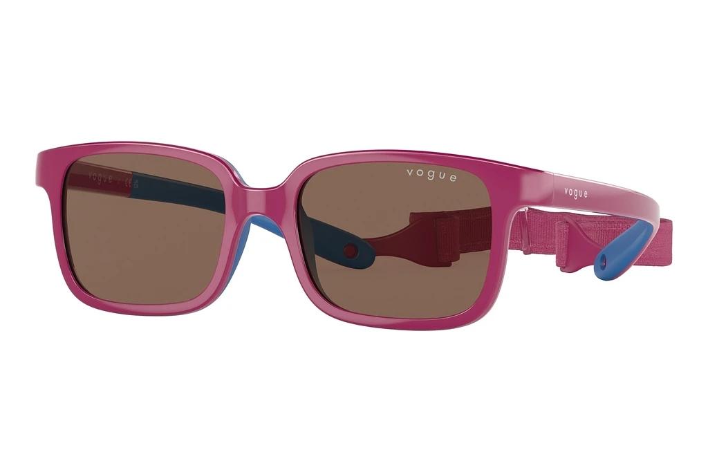 Vogue Eyewear   VJ2017 256813 Dark BrownFull Rose On Azure Rubber