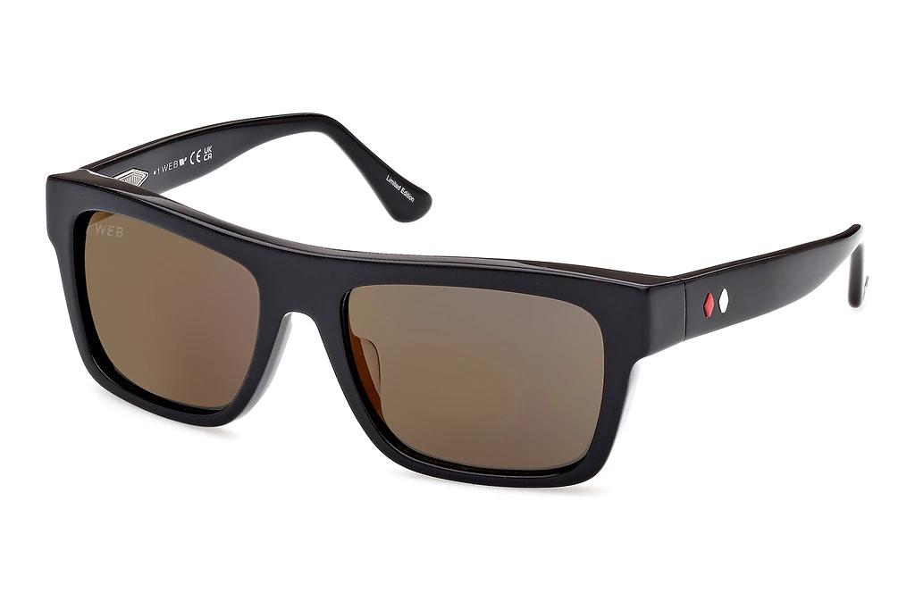 Web Eyewear   WE0343 01C grau verspiegeltGlänzend Schwarz