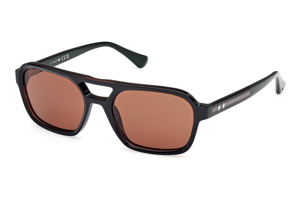 Web Eyewear   WE0376 98E braunDunkelgrün/Einfarbig