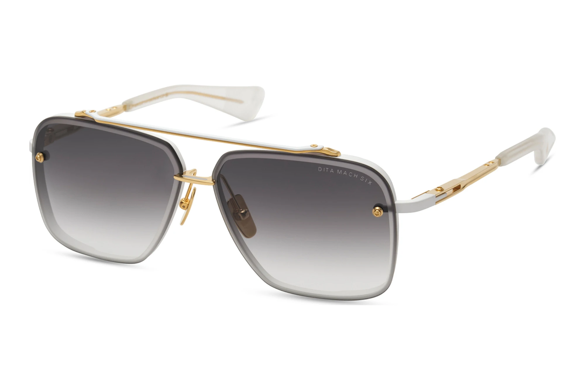 DITA   DTS-121 07 GREY TO CLEAR GRADIENTMATTE WHITE - YELLOW GOLD