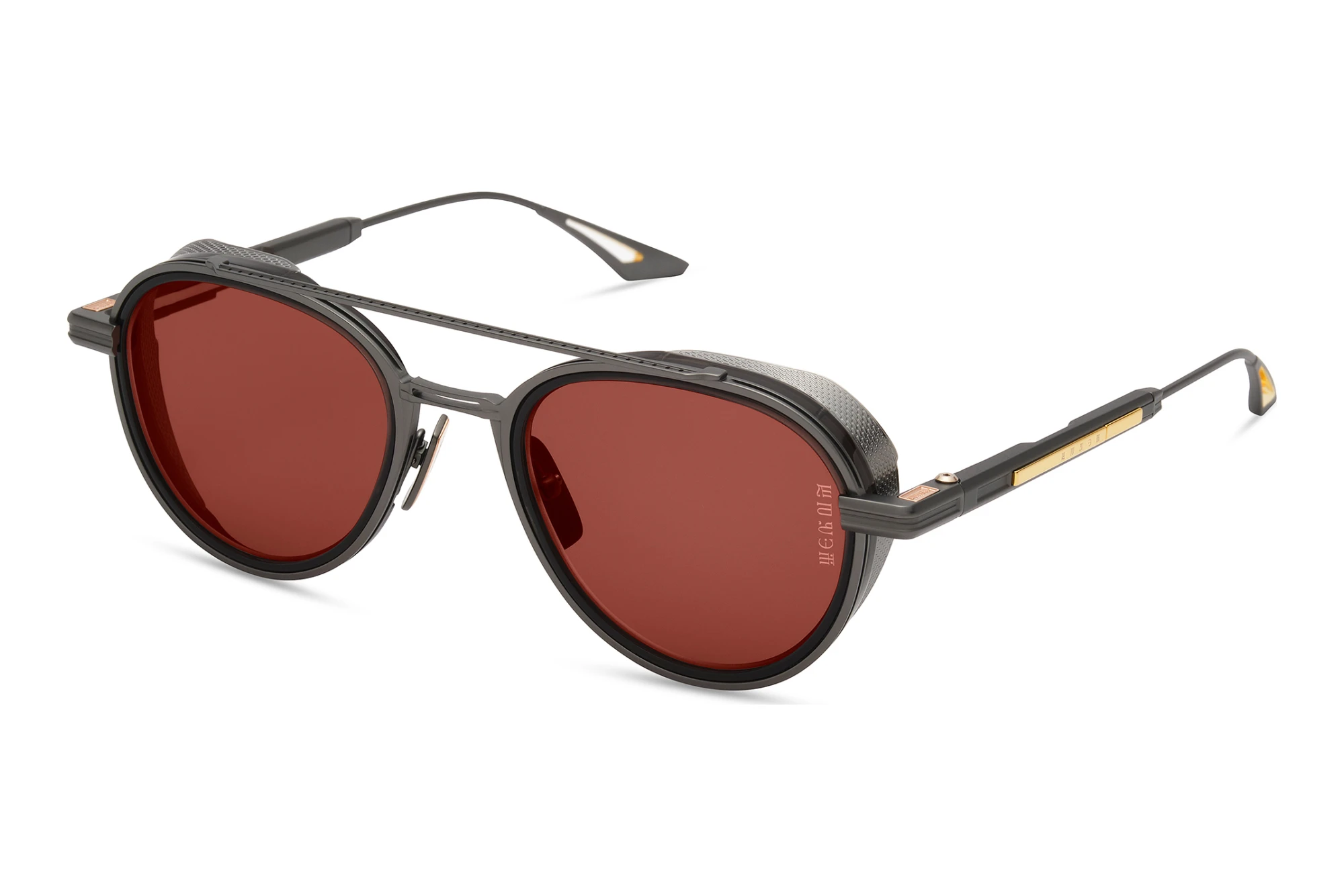 DITA-EPILUXURY   DES-004 07 ROSE - GOLD ARBLACK IRON - BLACK GLASS - ANTIQUE SILVER