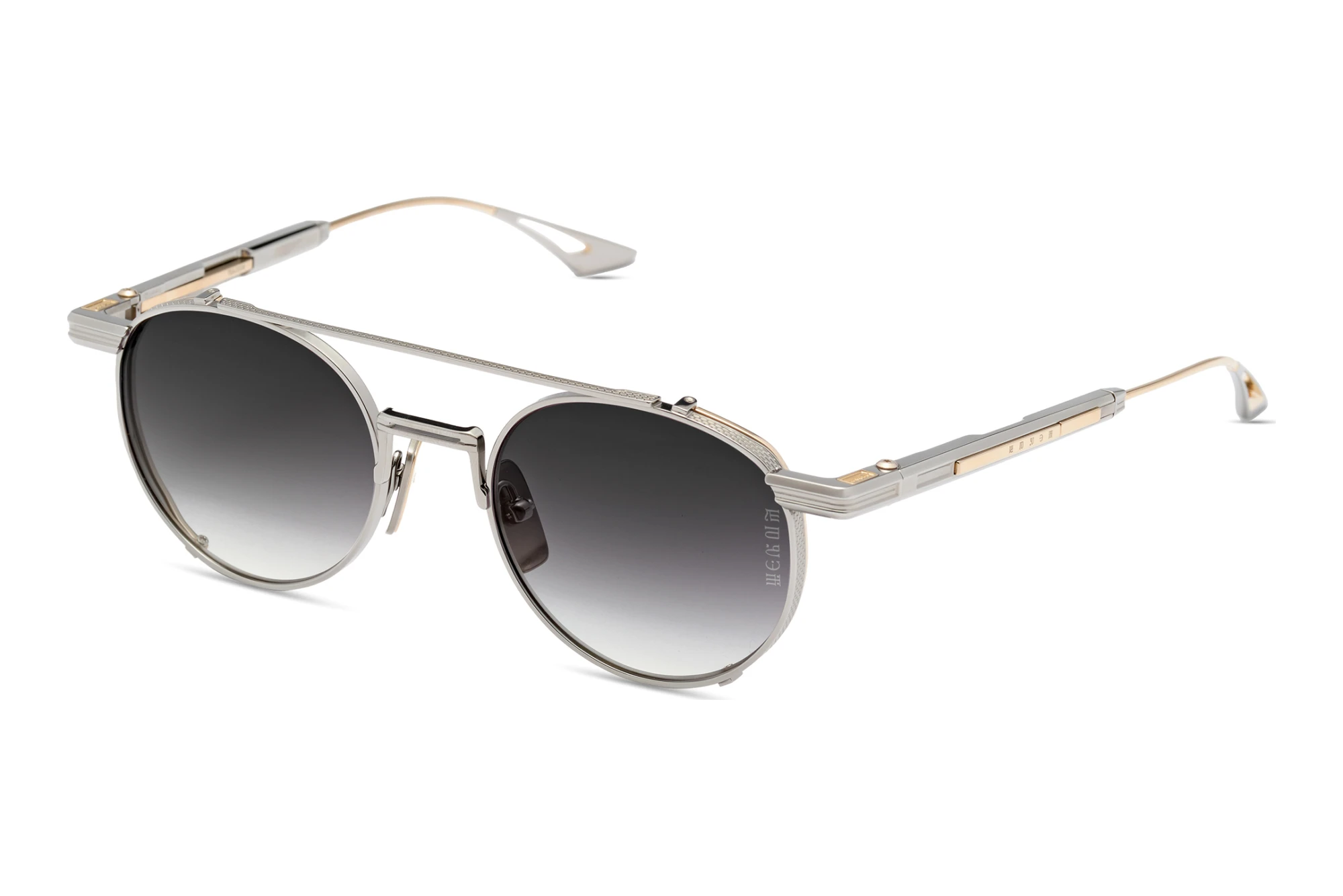 DITA-EPILUXURY   DES-018 01A DARK GREY TO CLEAR GRADIENT - RED ARBLACK PALLADIUM - WHITE GOLD