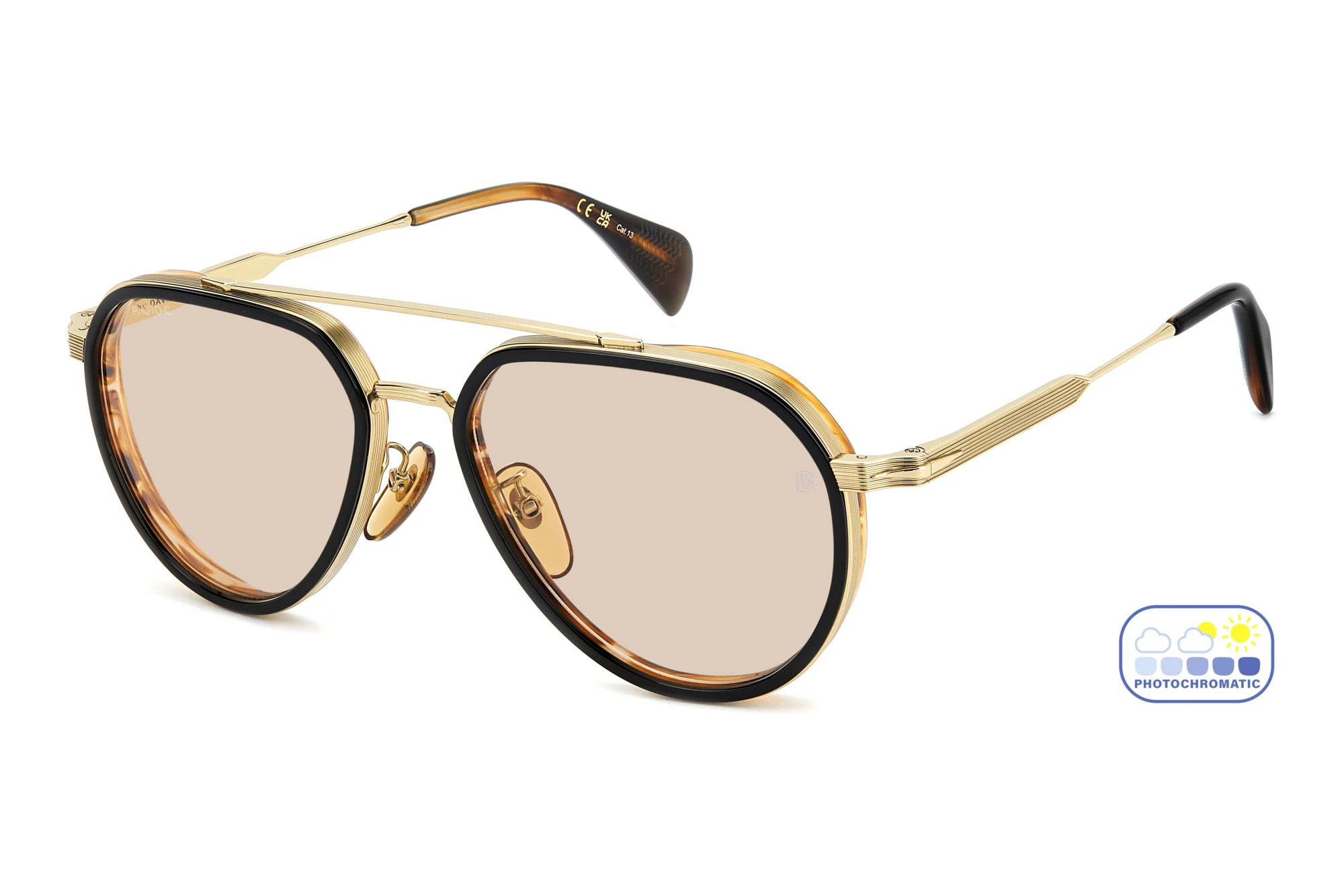 David Beckham   DB 1226/G/S RHL/63 PINK PHOTOCHROMATIC ANTIREFLEXGOLD BLACK 2