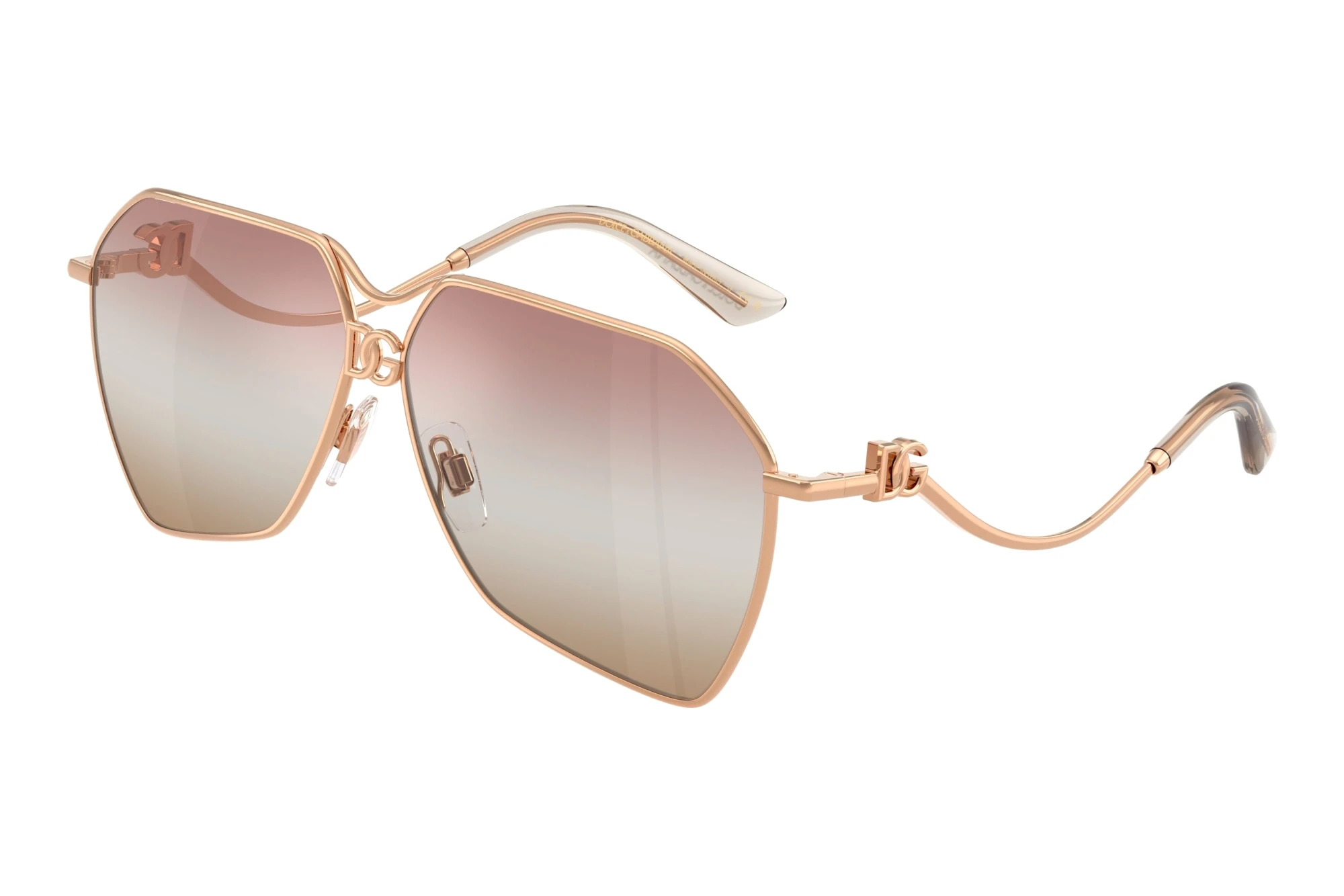 Dolce & Gabbana   DG2326 1298EL Pink Gradient Brown MirrorRose Gold