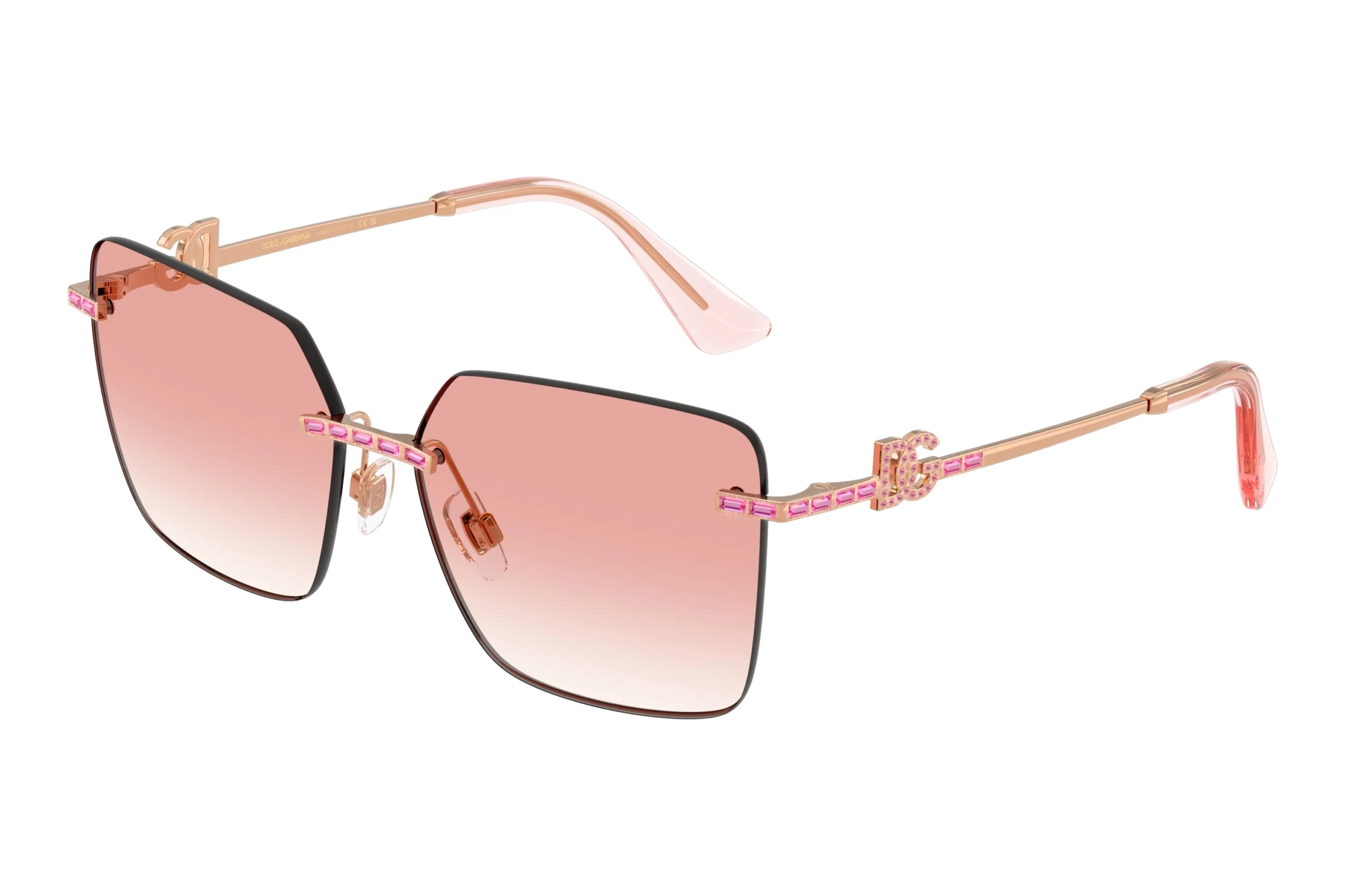 Dolce & Gabbana   DG2332B 12988D Clear Gradient PinkRose Gold