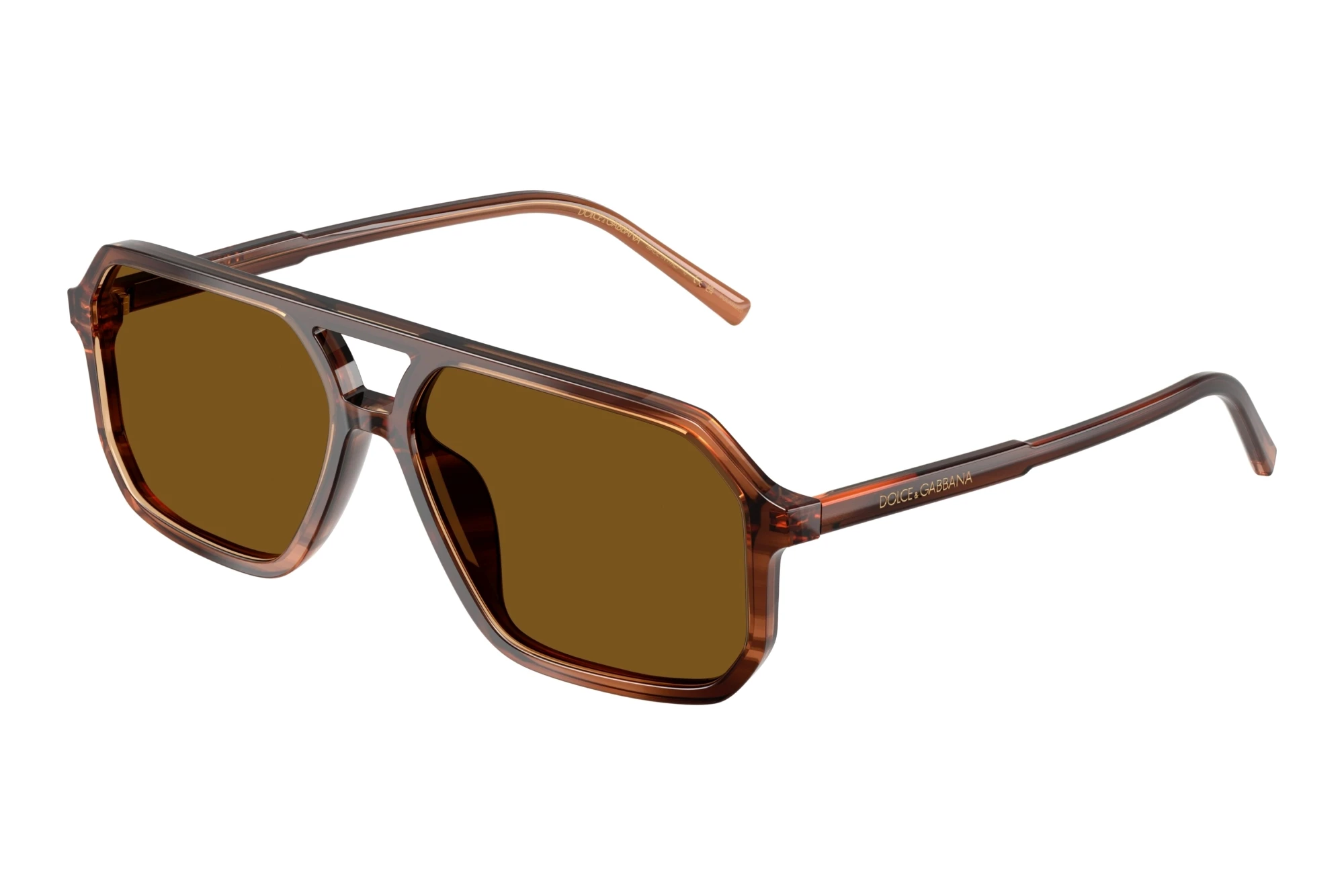 Dolce & Gabbana   DG4541 348183 Dark Brown PolarizedBrown On Striped Brown