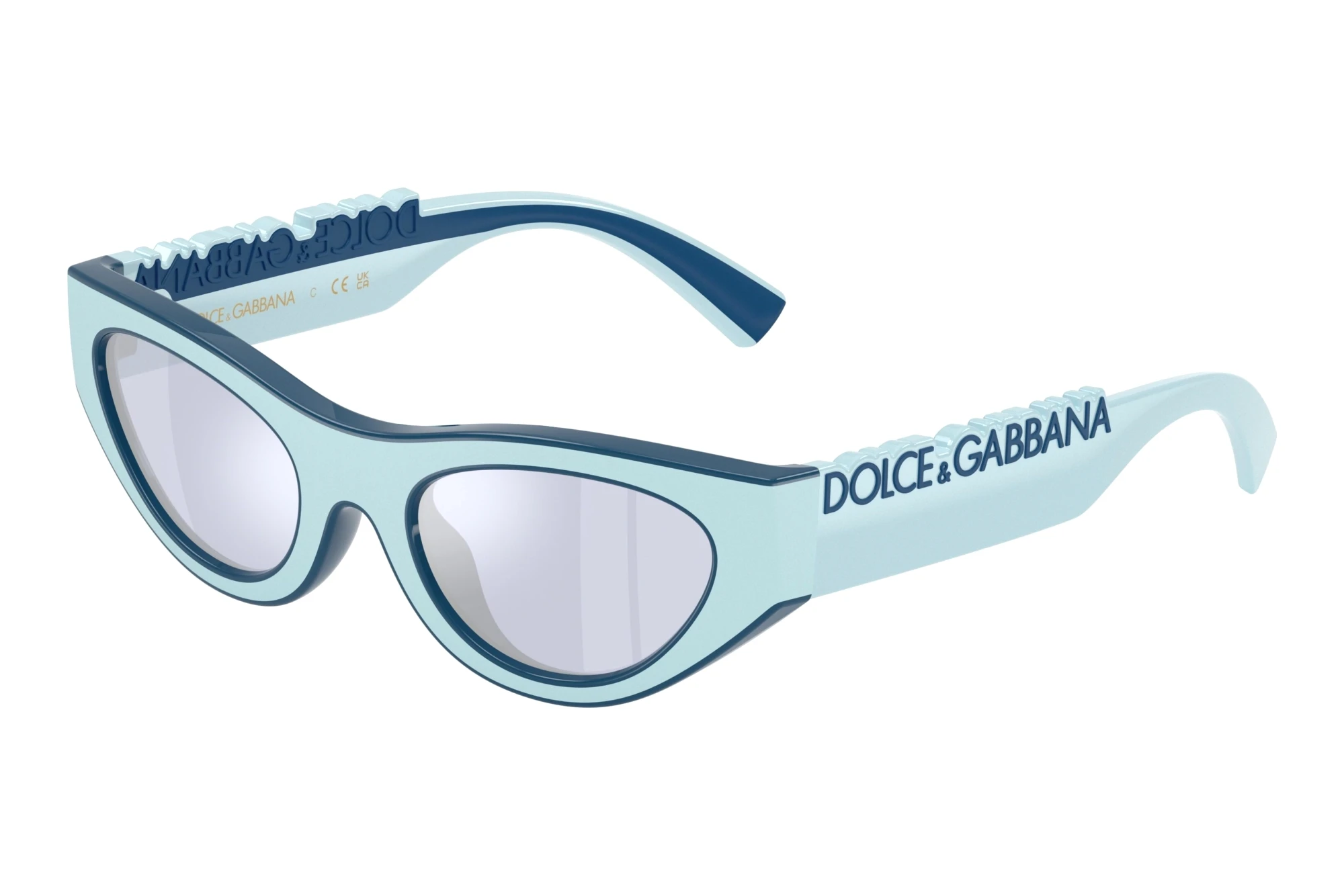 Dolce & Gabbana   DX6012 30151U Dark Violet Mirror SilverAzure Rubber/Blue