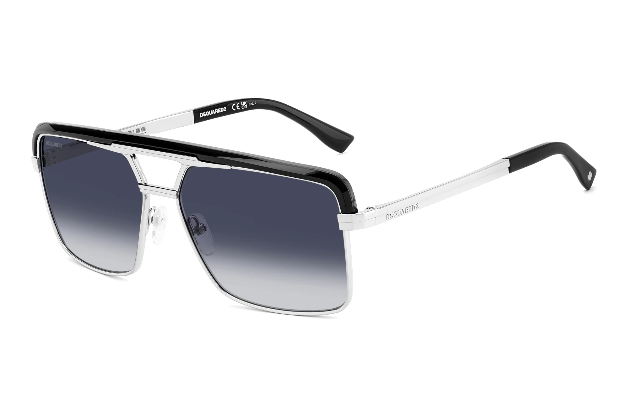 Dsquared2   D2 0212/S BSC/08 BLUE SHADEDBLACK SILVER