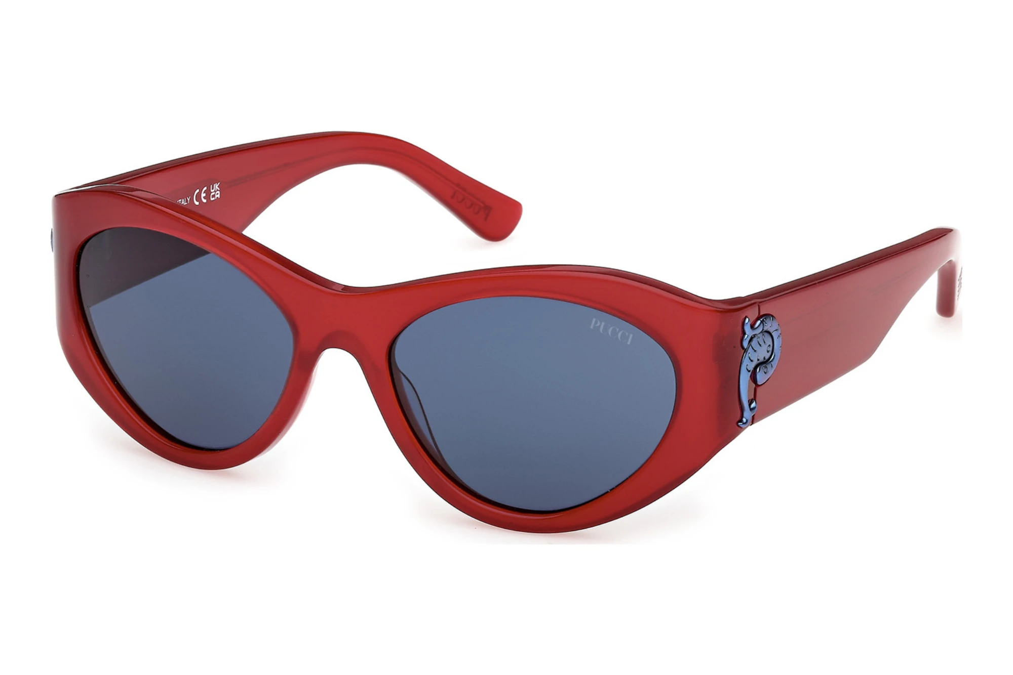 Emilio Pucci   EP0249 66V blauRot/Einfarbig