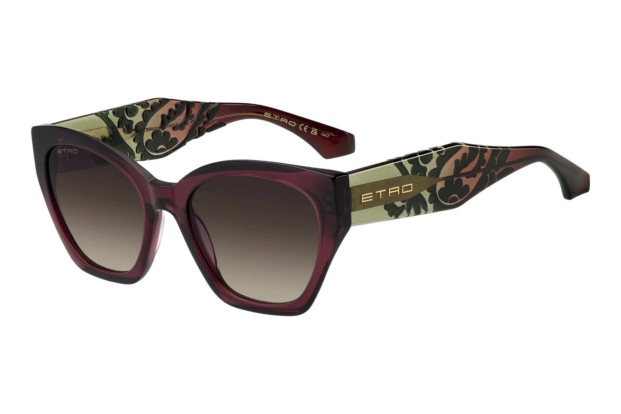 Etro   ETRO 0148/S BQA/HA BROWN SHADEDBURGUNDY GREEN