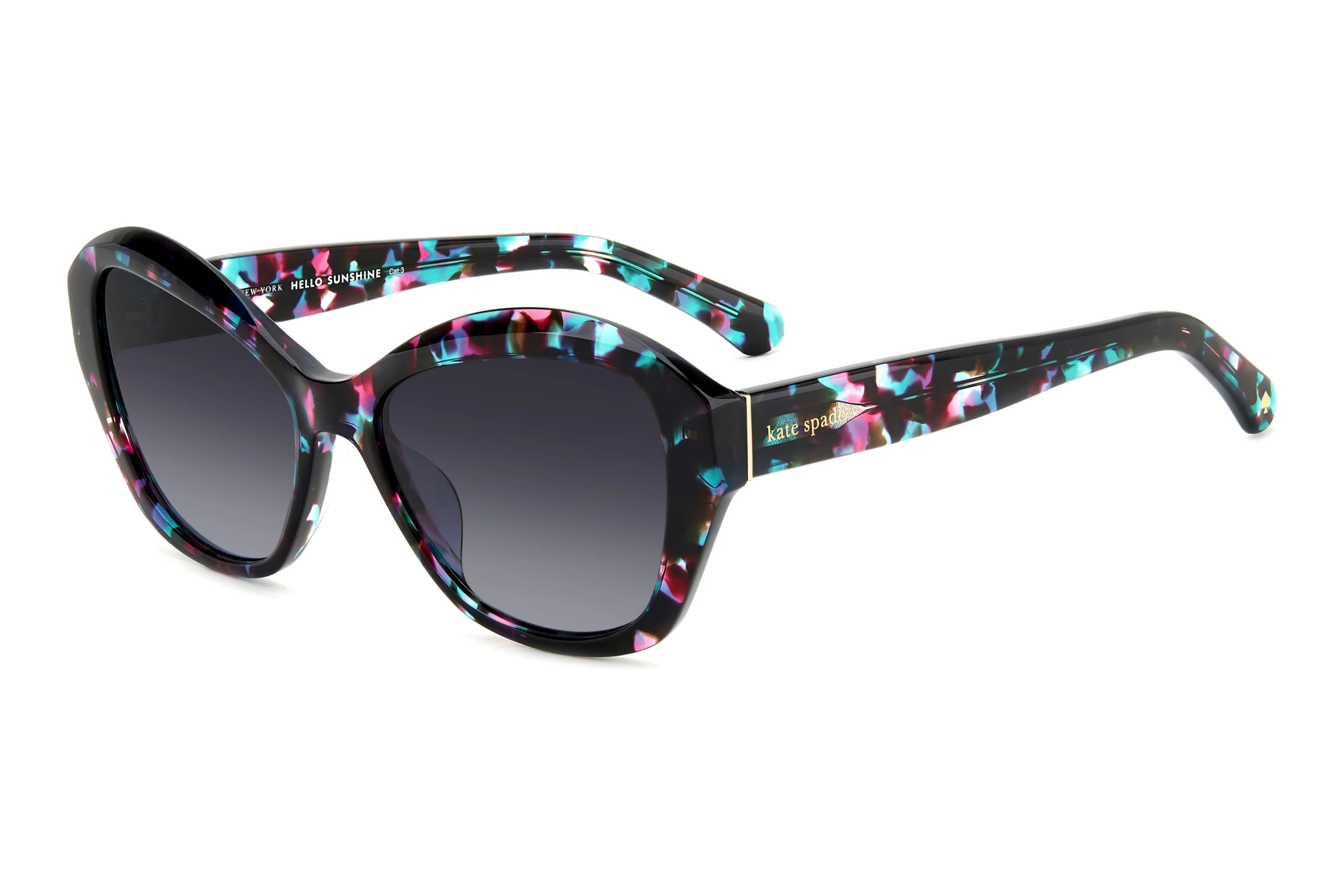 Kate Spade   AGLAIA/S MYA/9O DARK GREY SHADEDGREEN PINK HAVANA