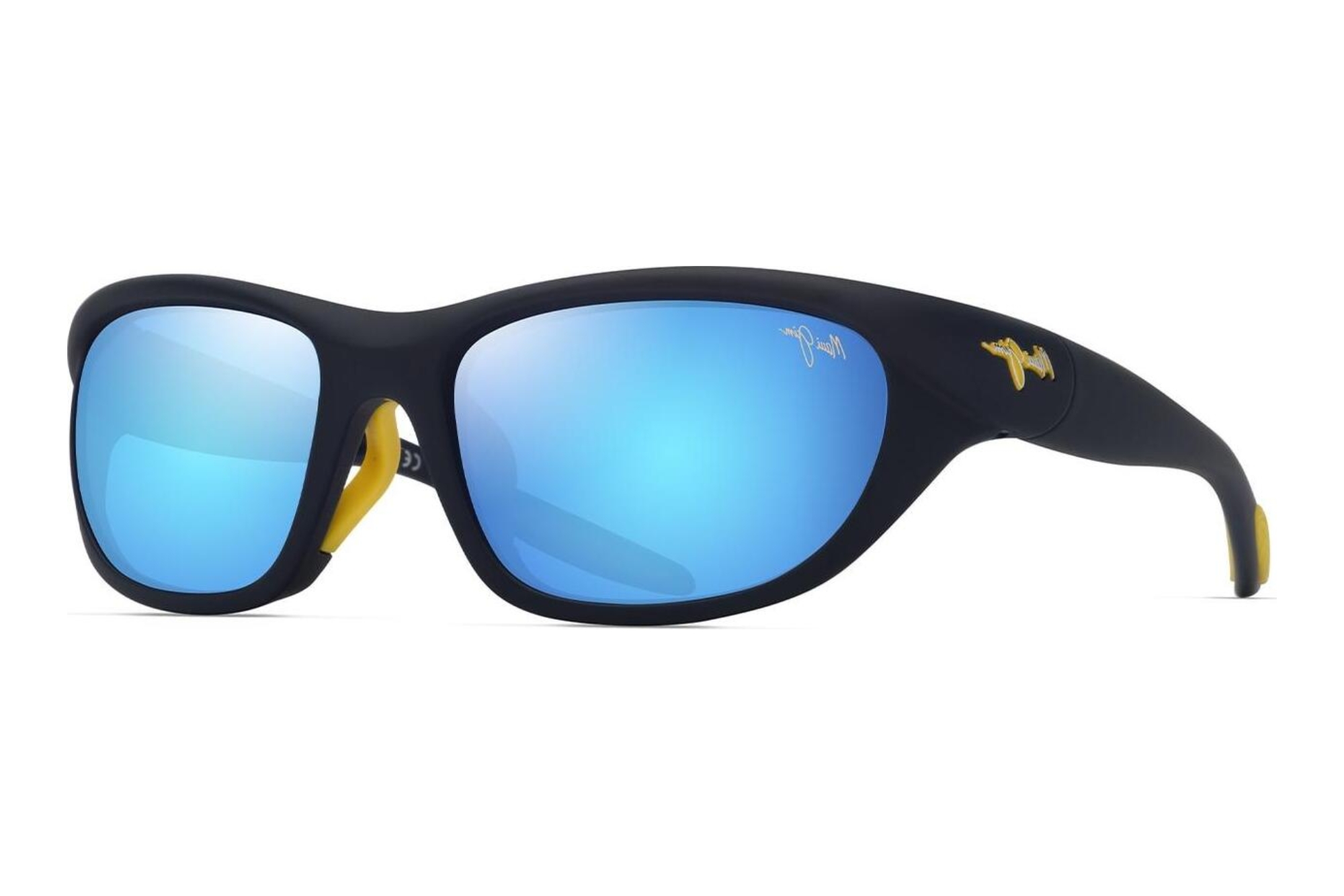 Maui Jim   Haulani AF B343-03A Blue HawaiiMatte Solid Dark Blue w/Yellow