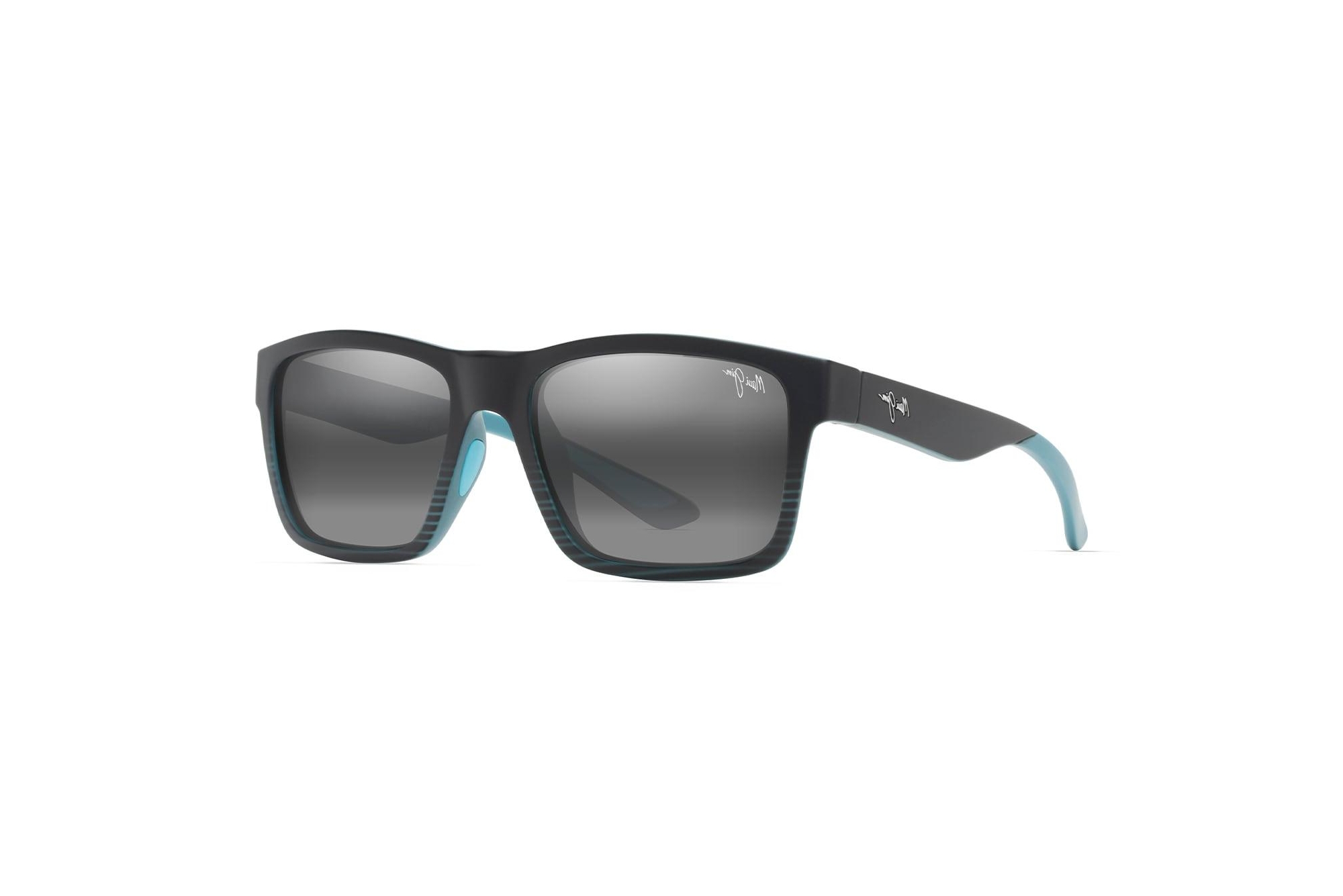 Maui Jim   The Flats 897-02 Neutral GreyBlack w/Teal Stripes