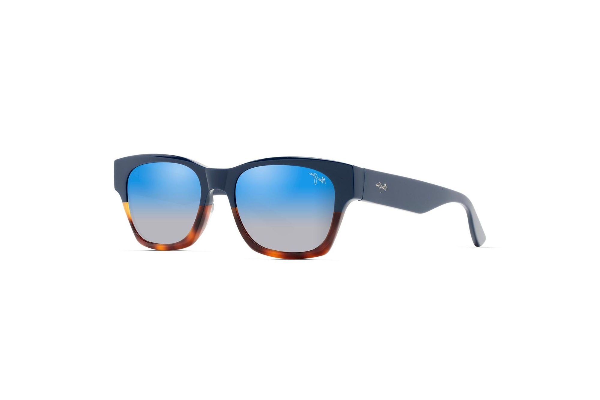 Maui Jim   Valley Isle DBS780-03 Dual Mirror Blue to SilverNavy w/Tortoise