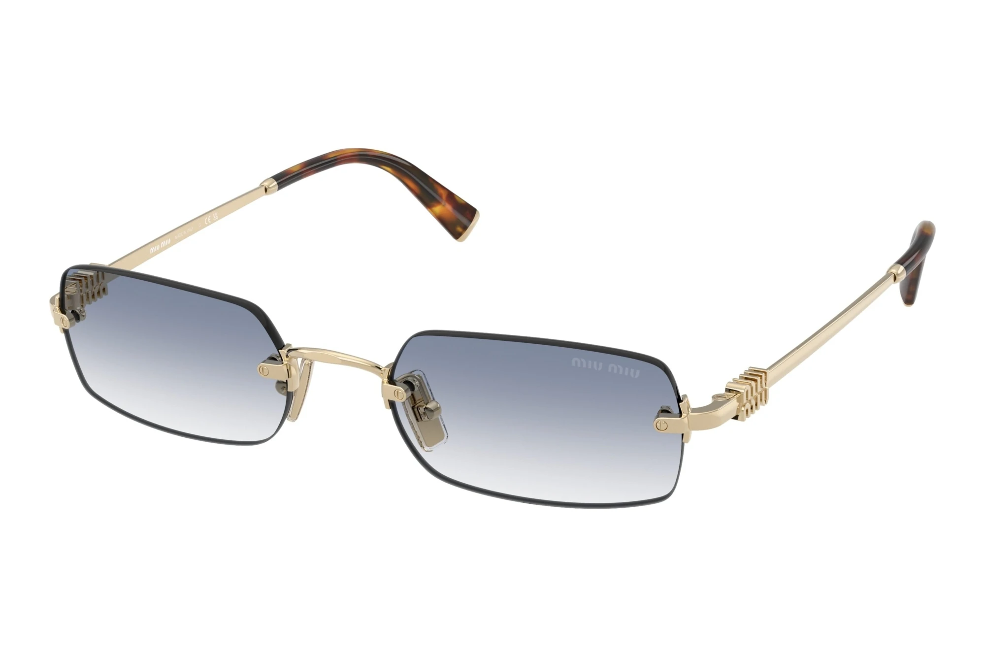 Miu Miu   MU B50S ZVN80O Clear Gradient Light BluePale Gold