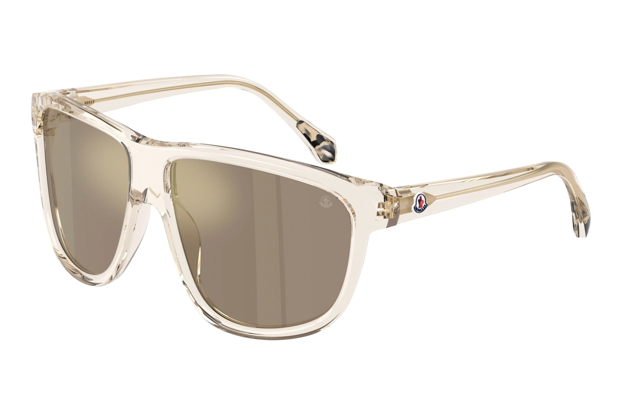 Moncler   ME6032U 30032C Light Brown Mirror GoldShiny Transparent Off White