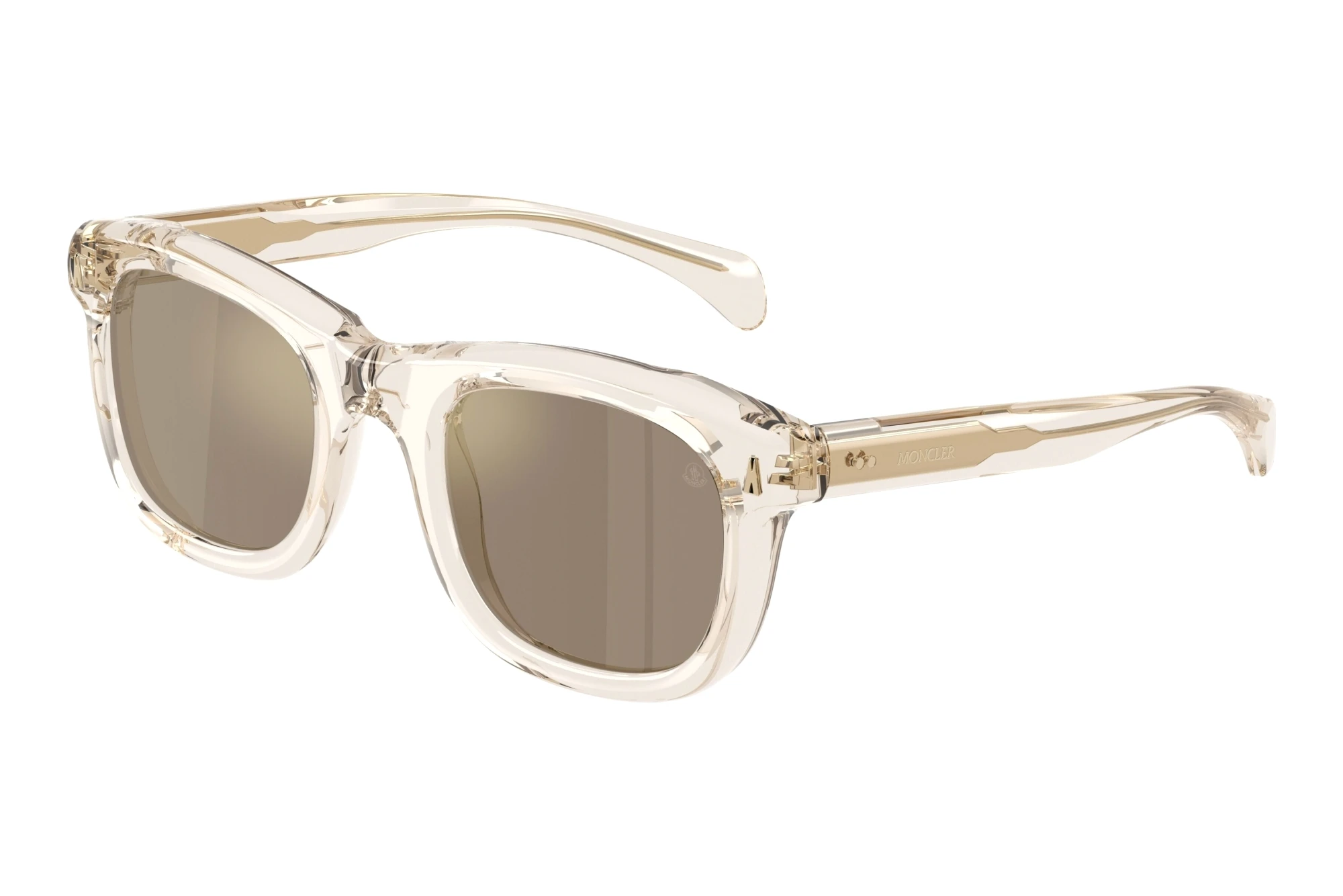 Moncler   ME6034 30035A Light Brown Mirror GoldShiny Transparent Off White