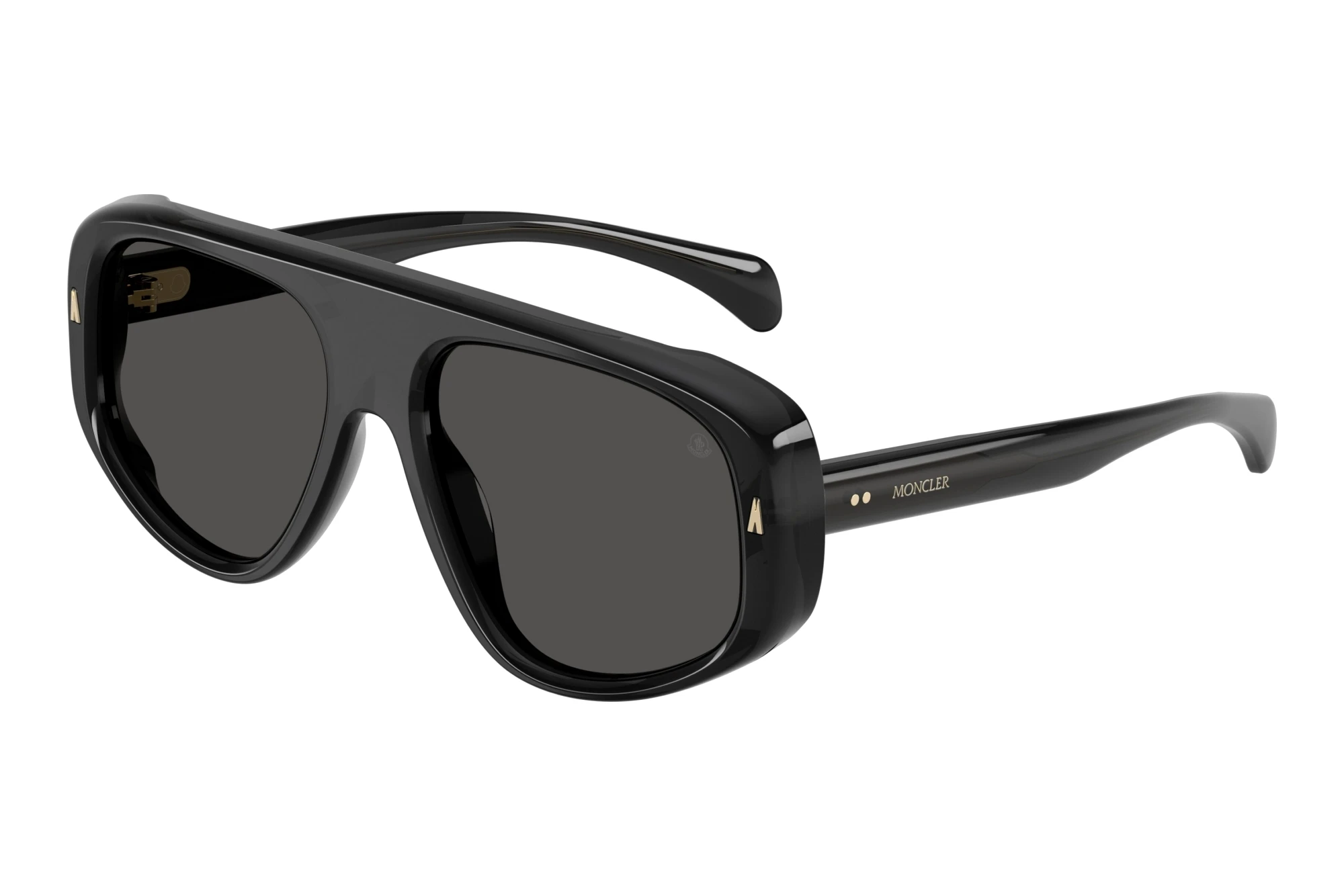 Moncler   ME6035U 305087 Solid Dark GreyShiny Transparent Dark Grey
