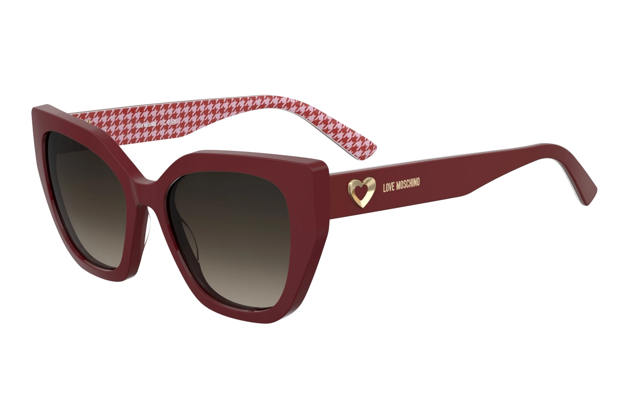 Moschino   MOL098/S 0PA/HA BROWN SHADEDRED PATTERN