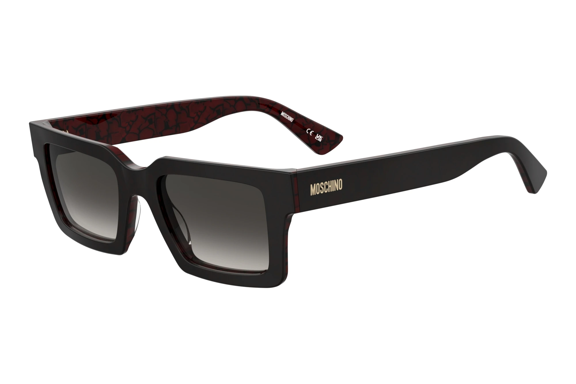 Moschino   MOS214/S XJS/9O DARK GREY SHADEDRED MARBLE RED