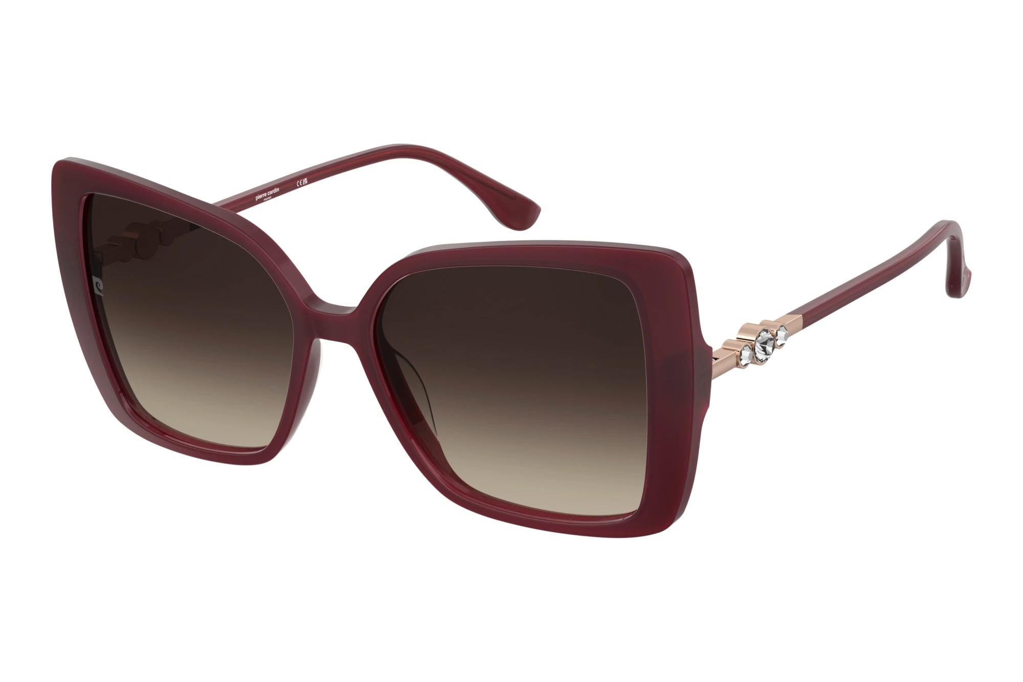 Pierre Cardin   P.C. 8553/S LHF/HA BROWN SHADEDBURGUNDY 2