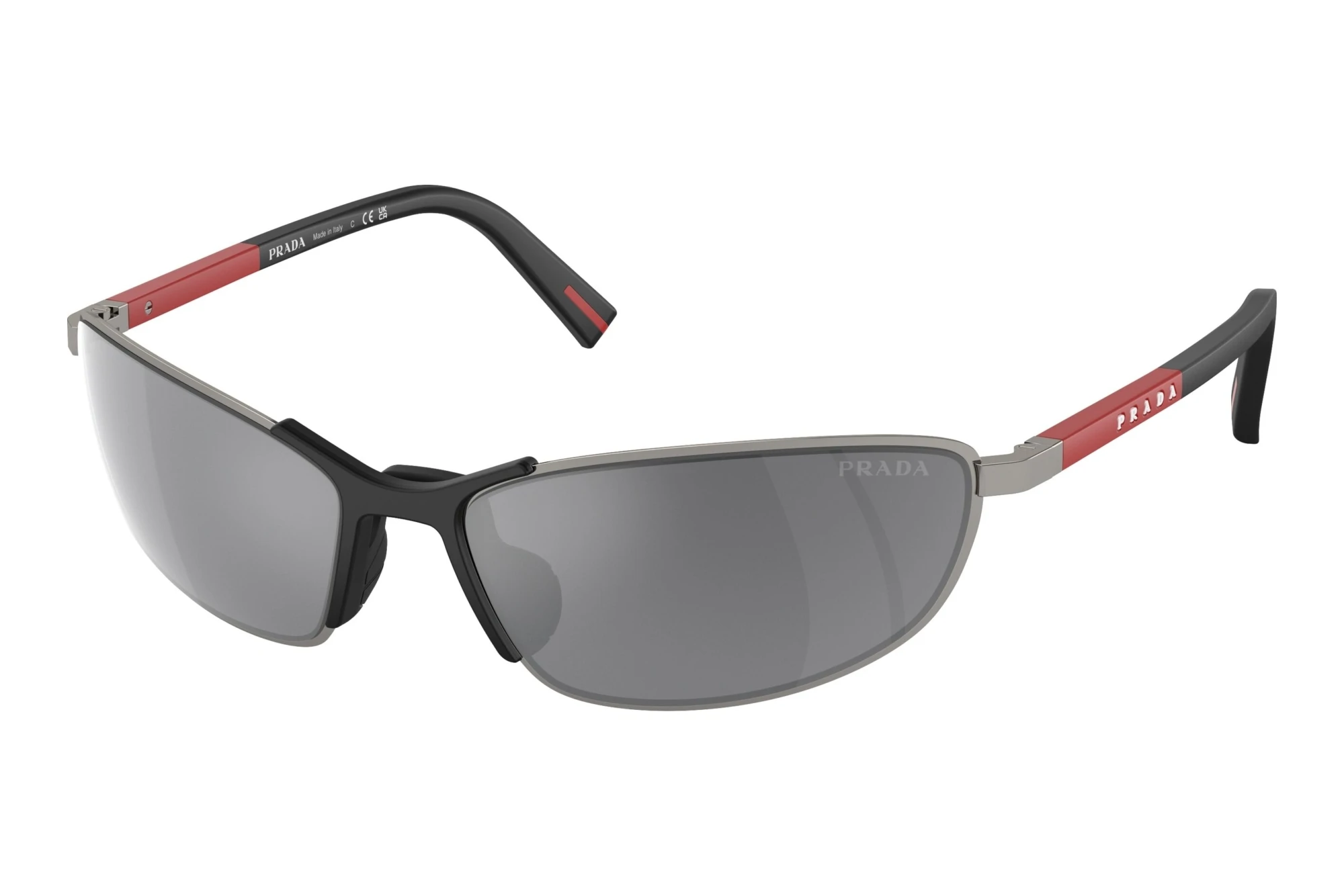 Prada Linea Rossa   PS 55ZS 5AV07G Grey Mirror BlackGunmetal
