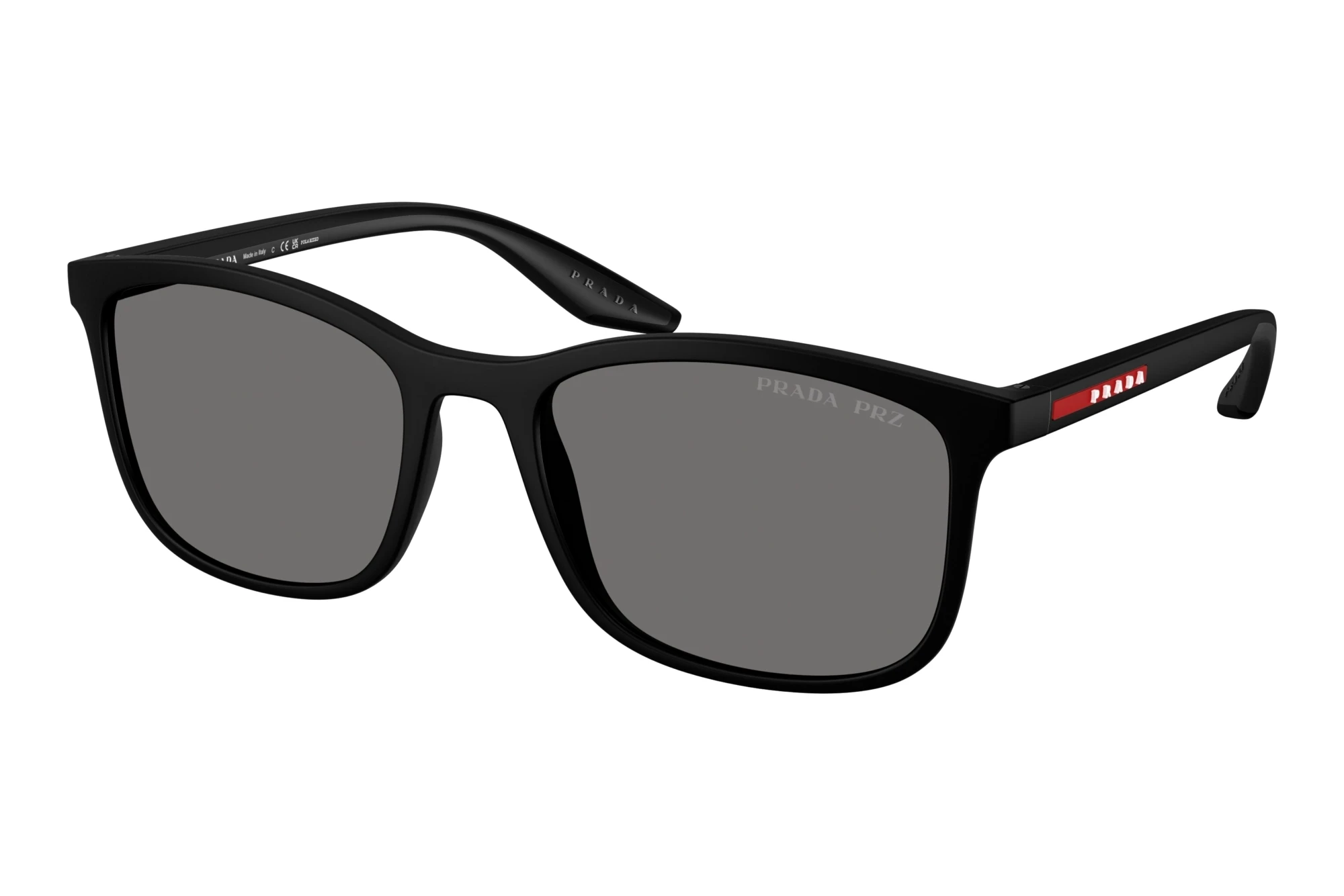 Prada Linea Rossa   PS A08S DG002G Dark Grey PolarizedRubbered Black