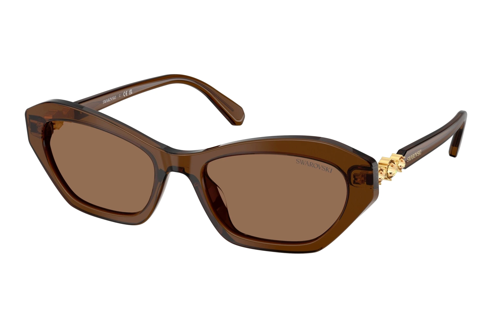 Swarovski   SK6048 108473 Dark BrownTransparent Brown