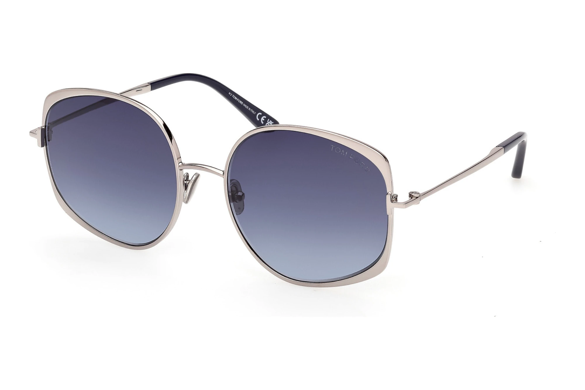 Tom Ford   FT1349 14W blau verlaufendGlänzendes Helle Ruthenium