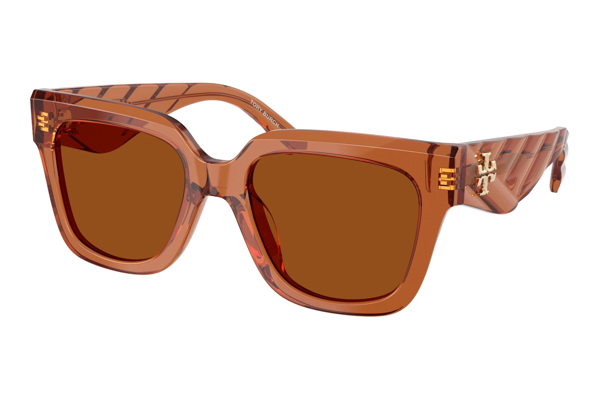 Tory Burch   TY7239U 207873 Solid BrownTransparent Whiskey