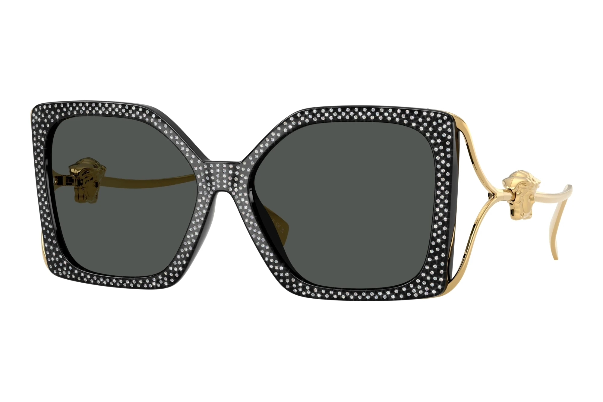 Versace   VE4502U 550787 Dark GreyBlack Strass Crystal