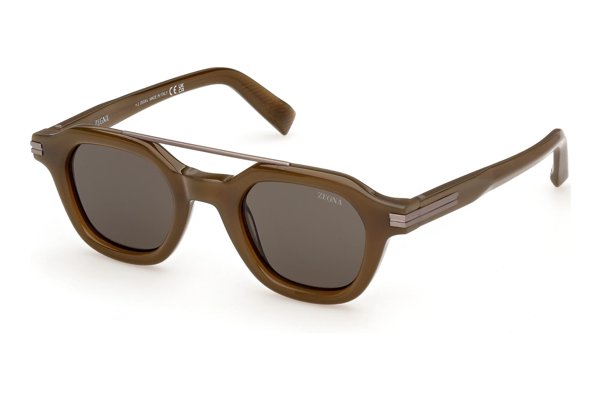 Zegna   EZ0319 98A grauGlänzend Dunkelgrün