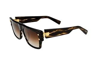 Balmain Paris BPS-116 B Dark Brown Swirl - Gold  w/ Dark Brown to Clear - AR
