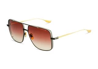 DITA DTS-157 02A DARK BURGANDY TO CLEAR GRADIENTBLACK IRON - YELLOW GOLD