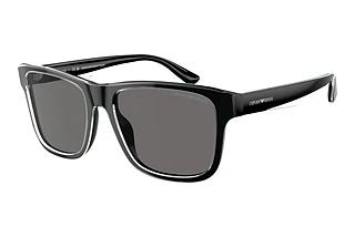 Emporio Armani EA4208 605187 Dark Grey PolarizedShiny Black/Top Crystal