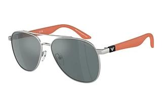 Emporio Armani EK2001 30456G Grey Mirror BlackMatte Silver