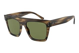 Giorgio Armani AR8177 54092A GreenStriped Brown