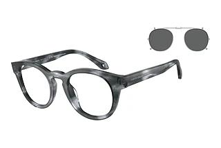 Giorgio Armani AR8190U 59861W Clear Blue Light FilterStriped Blue