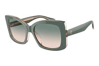 Giorgio Armani AR8208U 60762C Light Brown Gradient GreenTop Sage Green/Transparent Pink